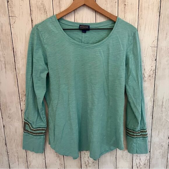Pendleton Tops - Pendleton Embroidered Long Sleeve Tee F4